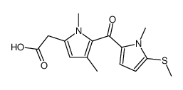 1,4-dimethyl-5-(1-methyl-5-methylthiopyrrol-2-oyl)pyrrole-2-acetic acid结构式