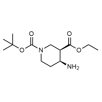 1-(叔丁基)3-乙基(3R,4S)-4-氨基哌啶-1,3-二羧酸酯图片