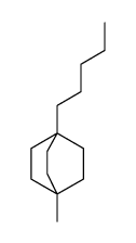 1-methyl-4-pent-1-ylbicyclo(2.2.2)octane结构式