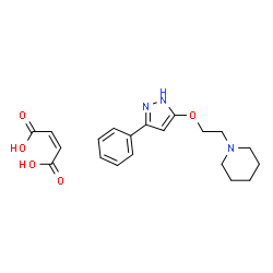 3-Phenyl-5-piperidinoethoxy-pyrazole maleate结构式