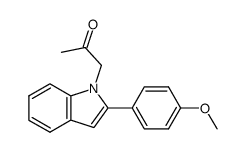 1-(2-(4-methoxyphenyl)-1H-indol-1-yl)propan-2-one结构式