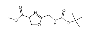 2-((叔丁氧羰基)氨基)甲基)-4,5-二氢恶唑-4-羧酸甲酯结构式