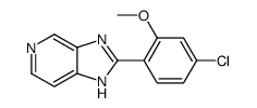 2-(4-chloro-2-methoxyphenyl)-3H-imidazo[4,5-c]pyridine结构式