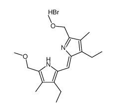 (5,5'-bis(methoxymethyl)-4,4'-dimethyl-3,3'-diethyl-2,2'-dipyrryl)methene hydrobromide结构式