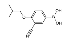 (3-氰基-4-异丁氧基苯基)硼酸结构式