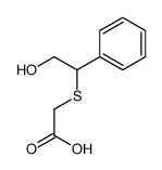 2-(2-hydroxy-1-phenylethyl)sulfanylacetic acid Structure