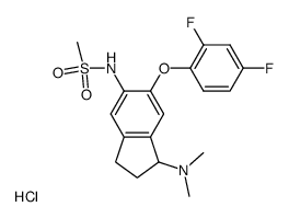 N-[6-(2,4-difluorophenoxy)-1-dimethylamino-5-indanyl]methanesulfonamide, hydrochloride结构式