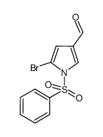 5-bromo-1-(phenylsulfonyl)-1H-pyrrole-3-carbaldehyde结构式