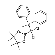 [(4,4,5,5-tetramethyl-1,3,2-dioxaborolan-2-yl)dichloromethyl]methyldiphenylsilane结构式