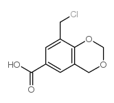 4H-1,3-Benzodioxin-6-carboxylic acid, 8-(chloromethyl)- Structure