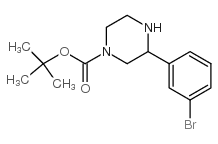3-(3-BROMO-PHENYL)-PIPERAZINE-1-CARBOXYLIC ACID TERT-BUTYL ESTER structure