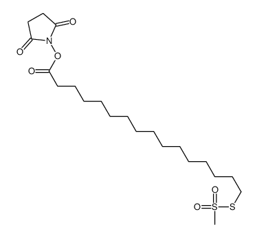 N-琥珀酰亚胺基氧基羰基十五烷基甲硫基磺酸盐结构式