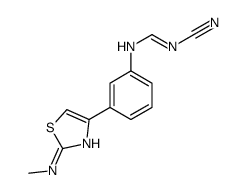 N-cyano-N'-[3-[2-(methylamino)-1,3-thiazol-4-yl]phenyl]methanimidamide Structure