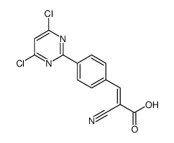 2-cyano-3-[4-(4,6-dichloropyrimidin-2-yl)phenyl]prop-2-enoic acid结构式