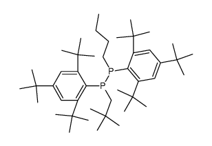 1-butyl-2-neopentyl-1,2-bis(2,4,6-tri-tert-butylphenyl)diphosphane Structure