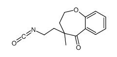 4-(2-isocyanatoethyl)-4-methyl-2,3-dihydro-1-benzoxepin-5-one结构式