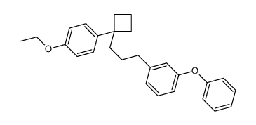 1-ethoxy-4-[1-[3-(3-phenoxyphenyl)propyl]cyclobutyl]benzene Structure
