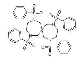 2,5,9,12-tetrakis(benzenesulfonyl)-2,5,9,12-tetrazaspiro[6.6]tridecane结构式