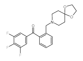2'-[8-(1,4-二恶-8-氮杂螺[4.5]癸基)甲基]-3,4,5-三氟苯甲酮结构式