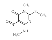 4(3H)-Pyrimidinone,3-methyl-6-(methylamino)-2-(methylthio)-5-nitroso-结构式