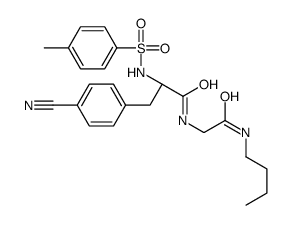 (2S)-N-[2-(butylamino)-2-oxoethyl]-3-(4-cyanophenyl)-2-[(4-methylphenyl)sulfonylamino]propanamide结构式