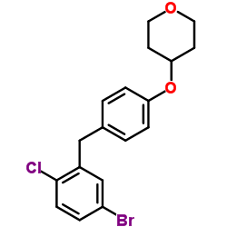 4-[4-(5-Bromo-2-chlorobenzyl)phenoxy]tetrahydro-2H-pyran结构式