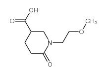 1-(2-甲氧基乙基)-6-氧代哌啶-3-羧酸结构式