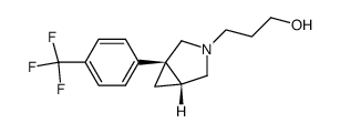 3-{(1S,5R)-1-[4-(trifluoromethyl)phenyl]-3-azabicyclo[3.1.0]hex-3-yl}-1-propanol结构式