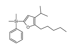 dimethyl-(5-pentyl-4-propan-2-ylfuran-2-yl)-phenylsilane结构式