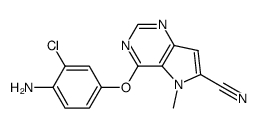 4-(4-amino-3-chlorophenoxy)-5-methyl-5H-pyrrolo[3,2-d]pyrimidine-6-carbonitrile结构式