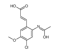3-(2-acetamido-4-chloro-5-methoxyphenyl)prop-2-enoic acid Structure