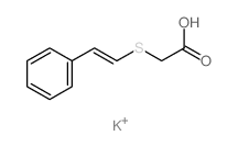 Acetic acid,2-[(2-phenylethenyl)thio]-, potassium salt (1:1)结构式