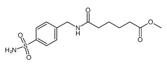 methyl 6-oxo-6-((4-sulfamoylbenzyl)amino)hexanoate结构式