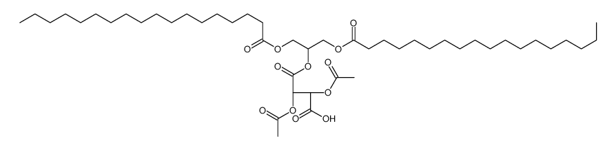 (2R,3R)-2,3-diacetyloxy-4-[1,3-di(octadecanoyloxy)propan-2-yloxy]-4-oxobutanoic acid结构式