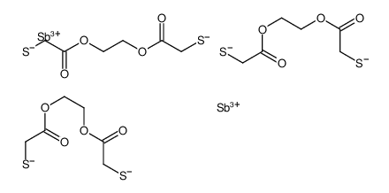 diantimony(3+) triethylene hexakis(sulphidoacetate) Structure