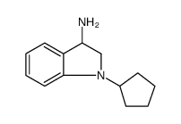 1H-Indol-3-amine, 1-cyclopentyl-2,3-dihydro结构式