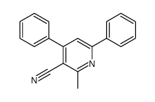 2-Methyl-4,6-diphenylnicotinonitrile Structure