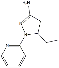 5-ethyl-4,5-dihydro-1-(2-pyridinyl)-1H-Pyrazol-3-amine结构式