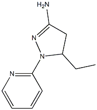 5-ethyl-4,5-dihydro-1-(2-pyridinyl)-1H-Pyrazol-3-amine Structure