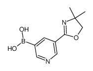 (5-(4,4-dimethyl-4,5-dihydrooxazol-2-yl)pyridin-3-yl)boronic acid结构式