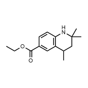 Ethyl 2,2,4-trimethyl-1,2,3,4-tetrahydroquinoline-6-carboxylate structure