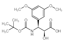 (2S,3S)-3-((TERT-BUTOXYCARBONYL)AMINO)-3-(3,5-DIMETHOXYPHENYL)-2-HYDROXYPROPANOIC ACID Structure