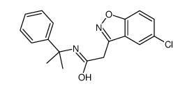 2-(5-chloro-1,2-benzoxazol-3-yl)-N-(2-phenylpropan-2-yl)acetamide结构式