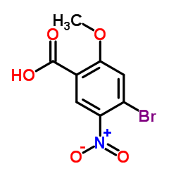 4-Bromo-2-methoxy-5-nitrobenzoic acid结构式