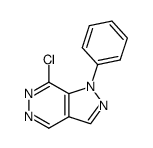 7-chloro-1-phenyl-1H-pyrazolo(3,4-d)pyridazine结构式