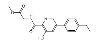 {[5-(4-Ethylphenyl)-3-hydroxy-pyridine-2-carbonyl]-amino}-acetic acid methyl ester结构式