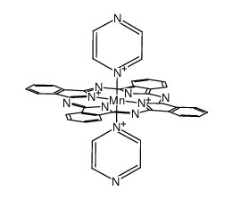 (phthalocyaninato)bis(pyrazine)manganese(II)结构式