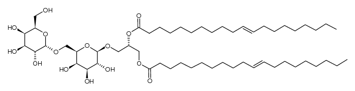 (11E,11'E)-(S)-3-(((2R,3R,4S,5R,6R)-3,4,5-trihydroxy-6-((((2S,3R,4S,5R,6R)-3,4,5-trihydroxy-6-(hydroxymethyl)tetrahydro-2H-pyran-2-yl)oxy)methyl)tetrahydro-2H-pyran-2-yl)oxy)propane-1,2-diyl bis(icos-11-enoate) Structure