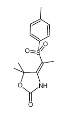 (E)-5,5-dimethyl-4-[1-(p-toluenesulfonyl)ethylidene]oxazolidin-2-one结构式