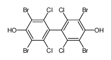 3,5,3',5'-tetrabromo-2,6,2',6'-tetrachloro-biphenyl-4,4'-diol Structure